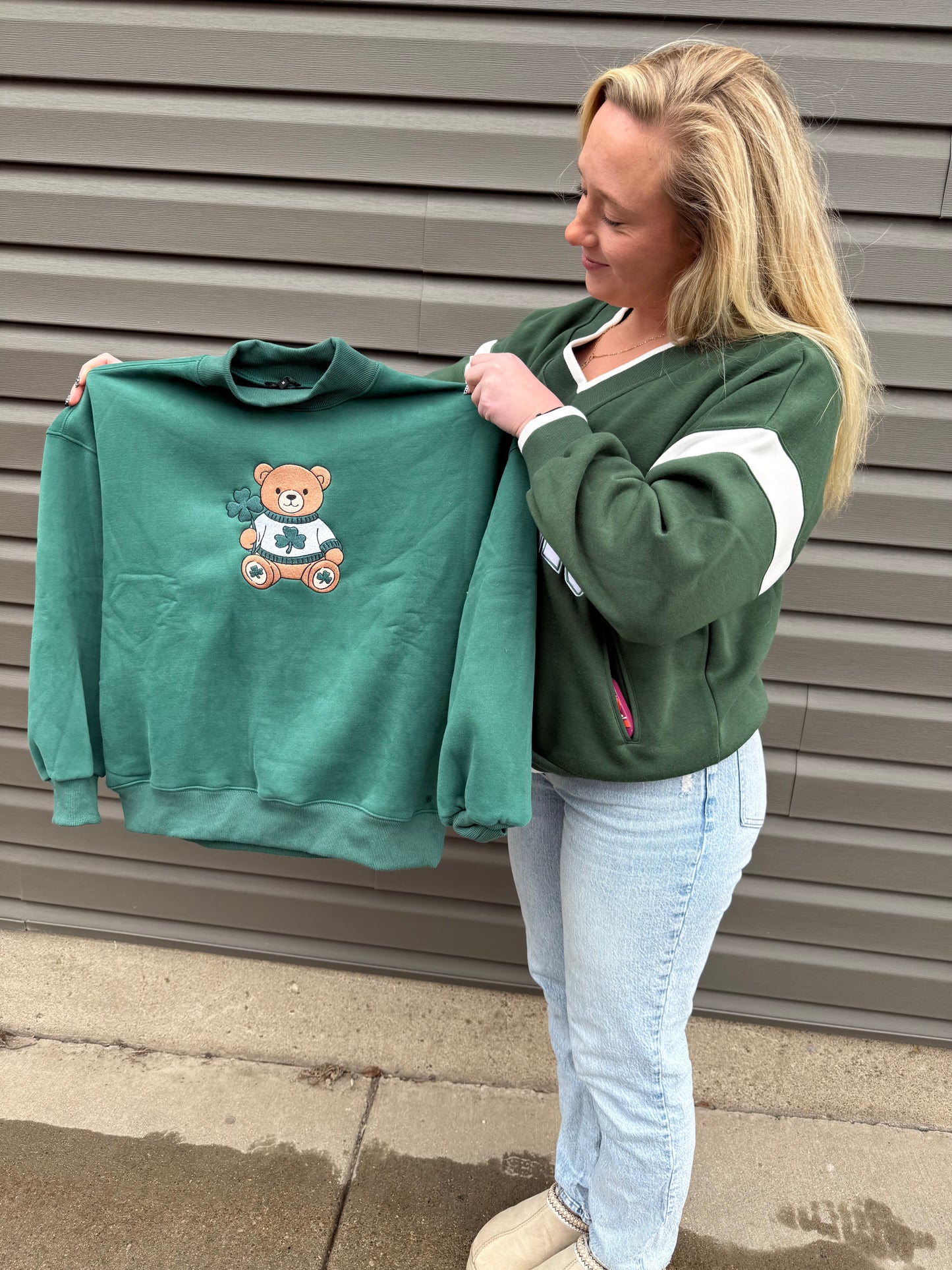 Lucky Bear Mock Neck ☘️