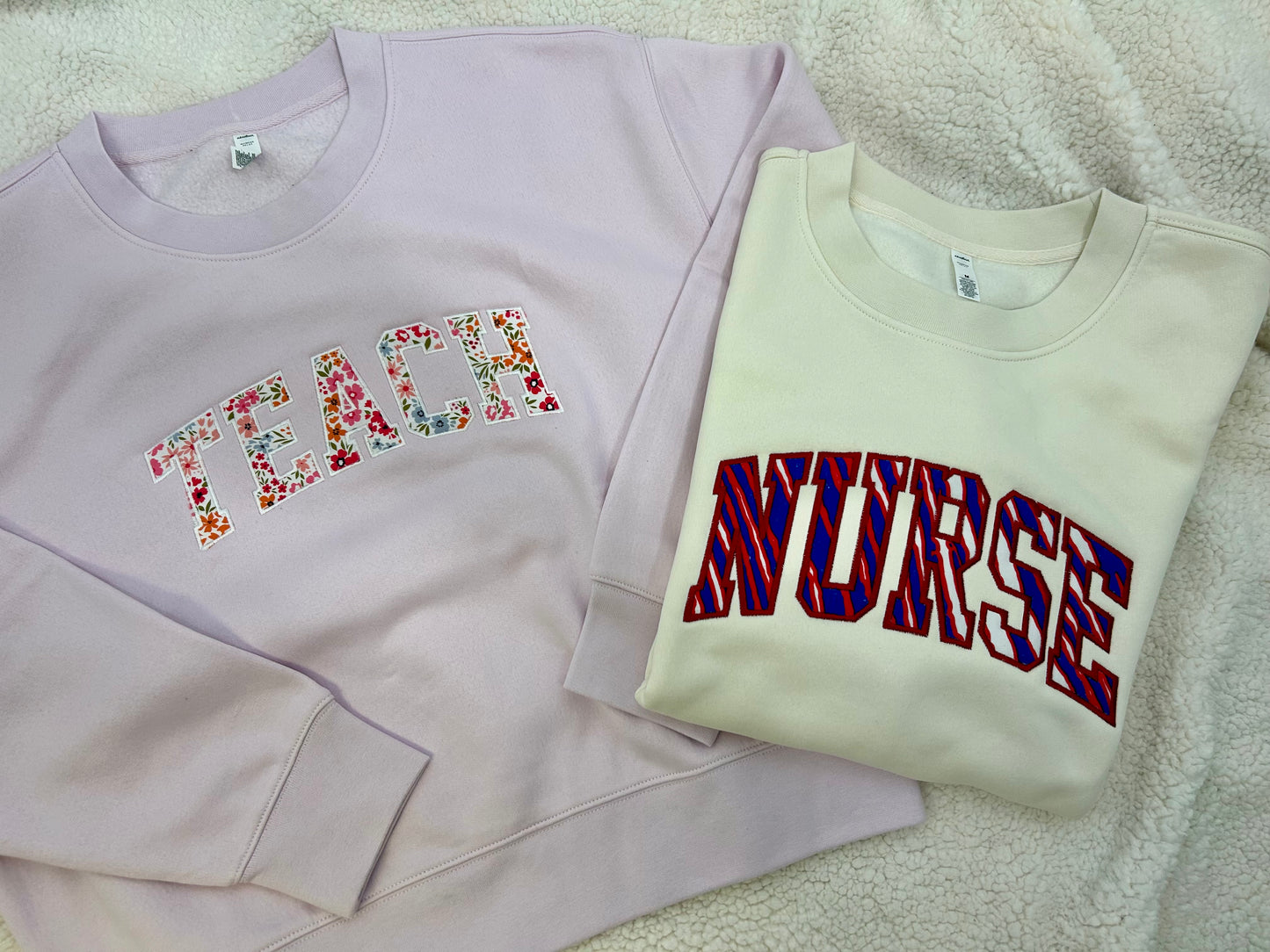 Teach & Nurse Applique Crews and Tees