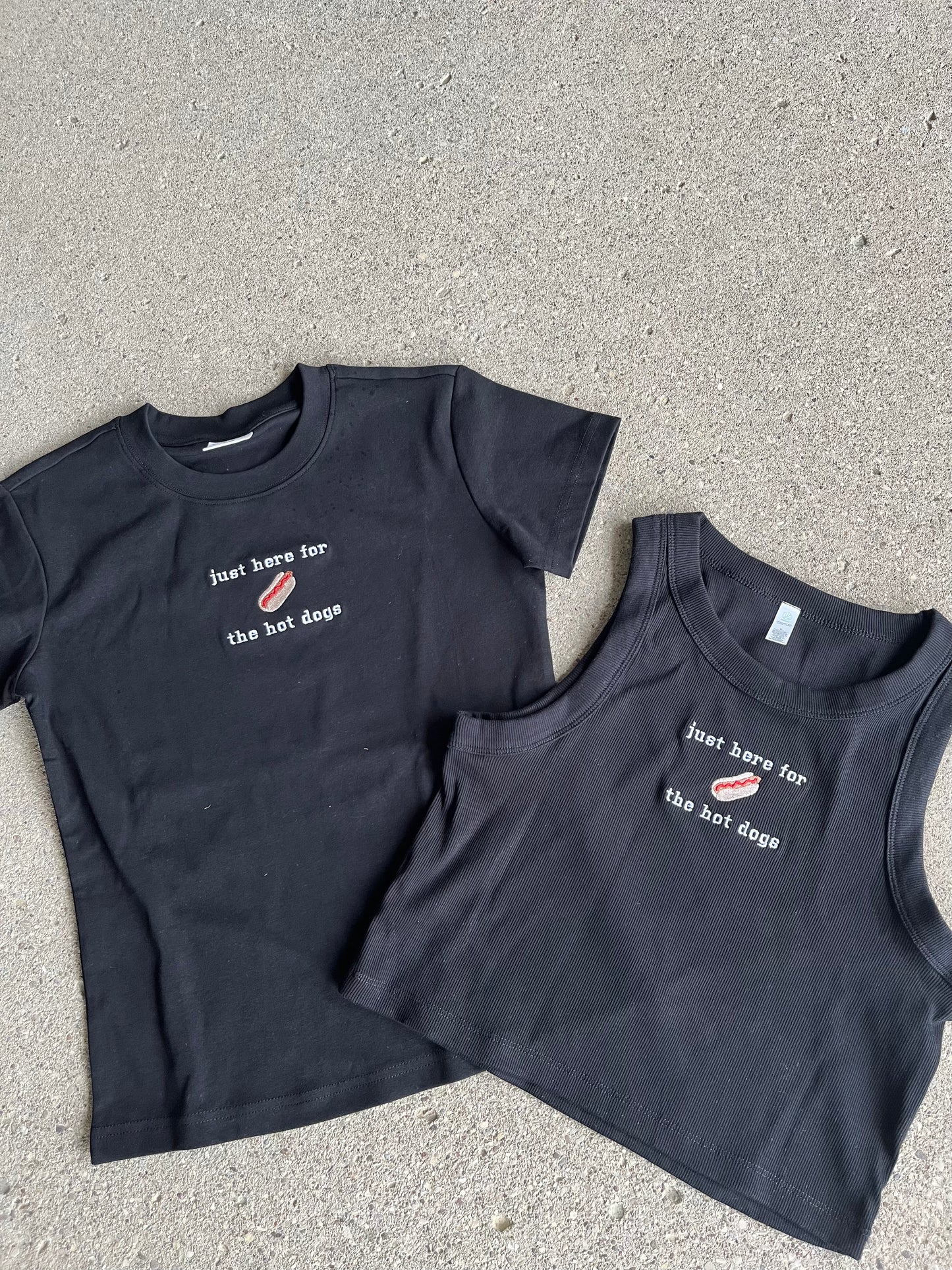 Just Here for the Hot Dogs Tank & Baby Tee