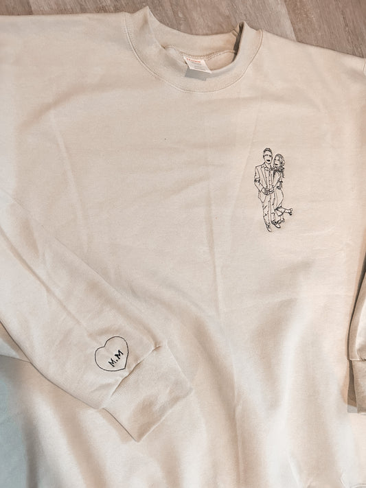 Custom Embroidered Portrait Sweatshirt
