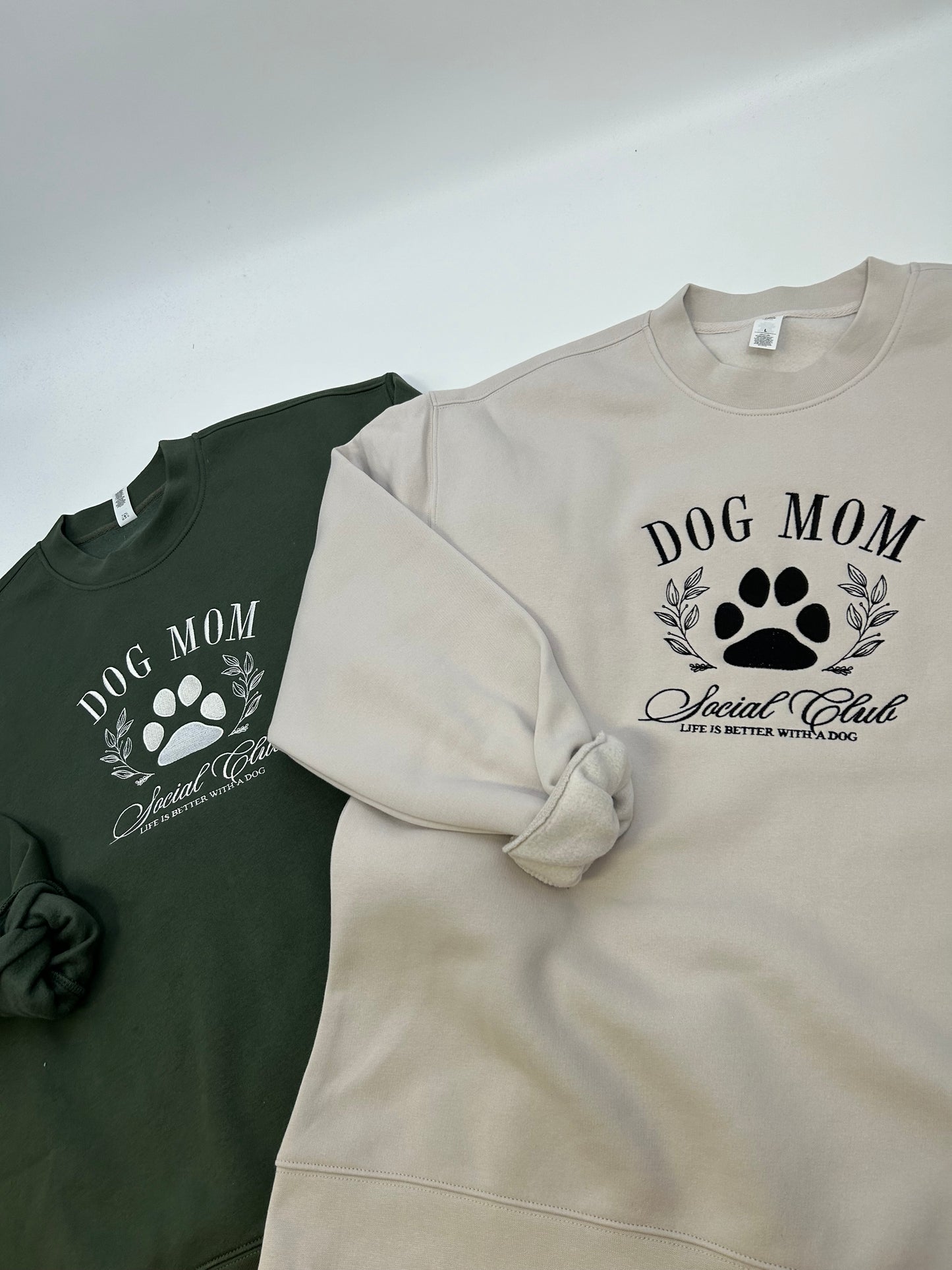 Dog Mom Social Club- Heavyweight Crew & Oversized Tees