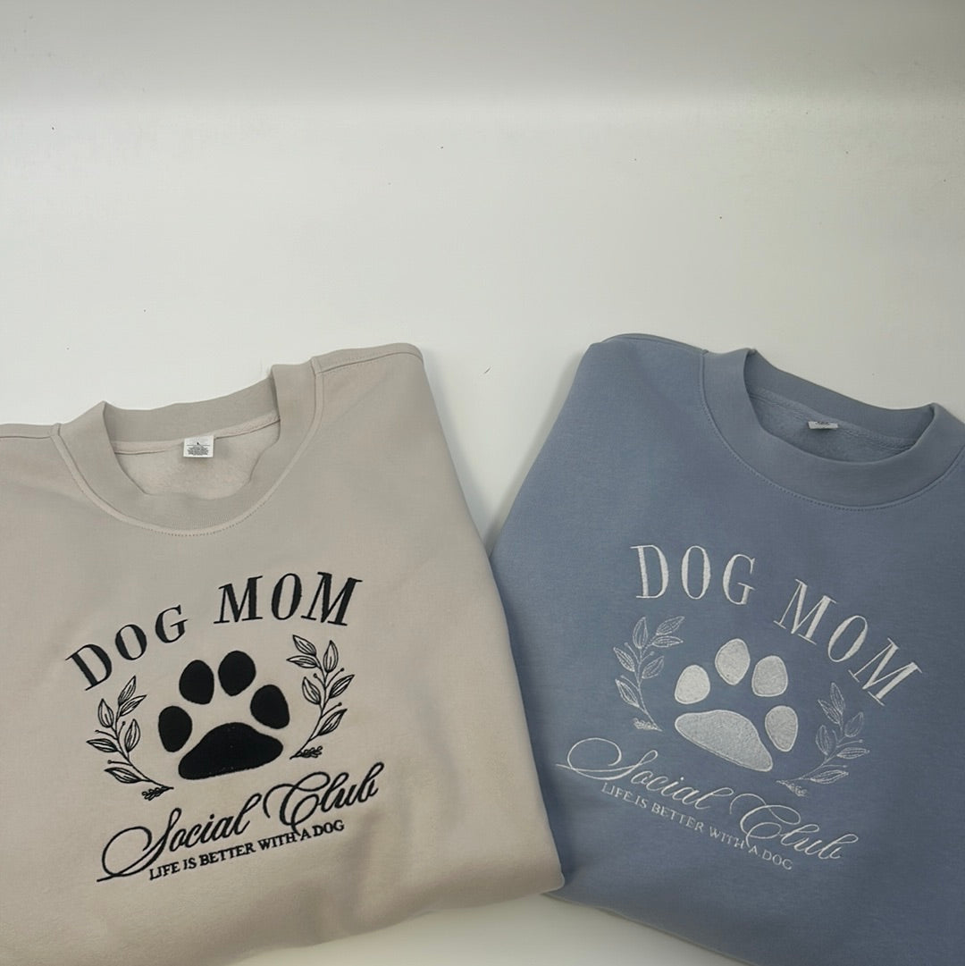 Dog Mom Social Club- Heavyweight Crew & Oversized Tees