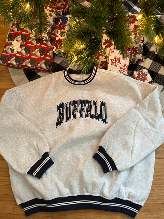 Gray x Navy Varsity Crew