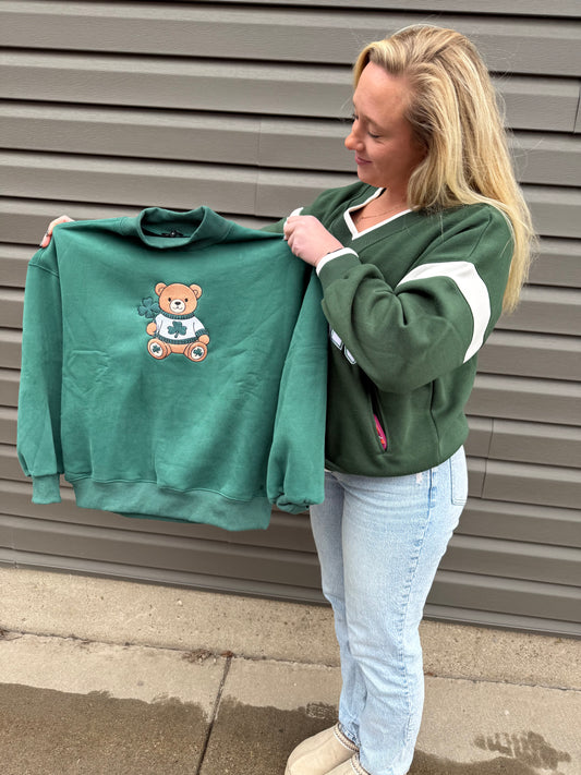 Lucky Bear Mock Neck ☘️