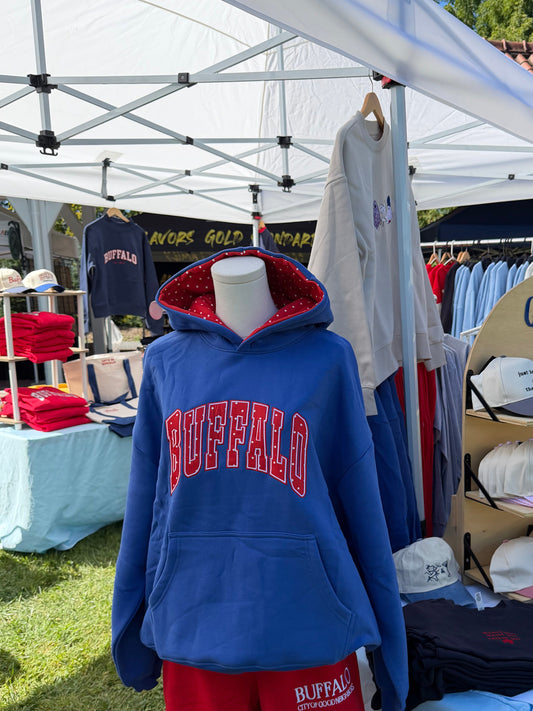 Buffalo Polka Dot Hoodie 💙❤️ October Arrival!