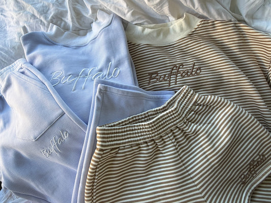 Buffalo Stripe Mock Neck Set (sold separately)