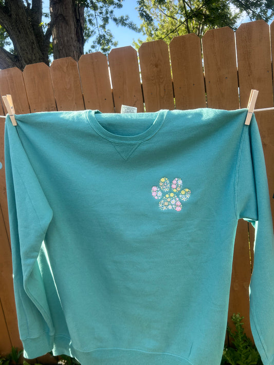 Floral Paw Lightweight Crew & Pigment Tee