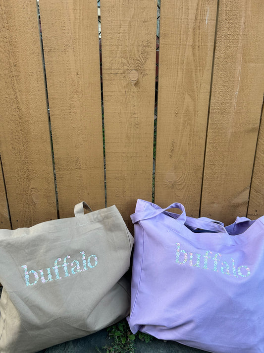 Floral Buffalo Tote Bags