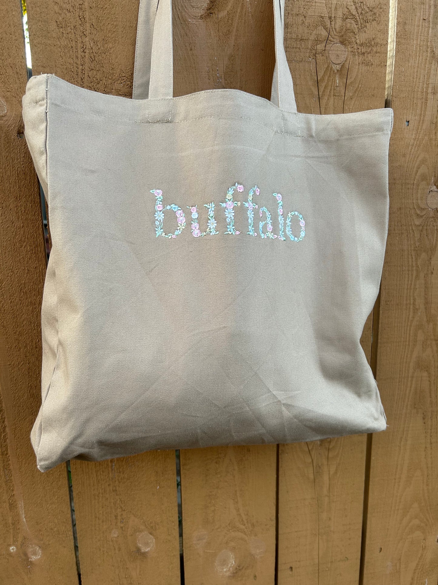 Floral Buffalo Tote Bags