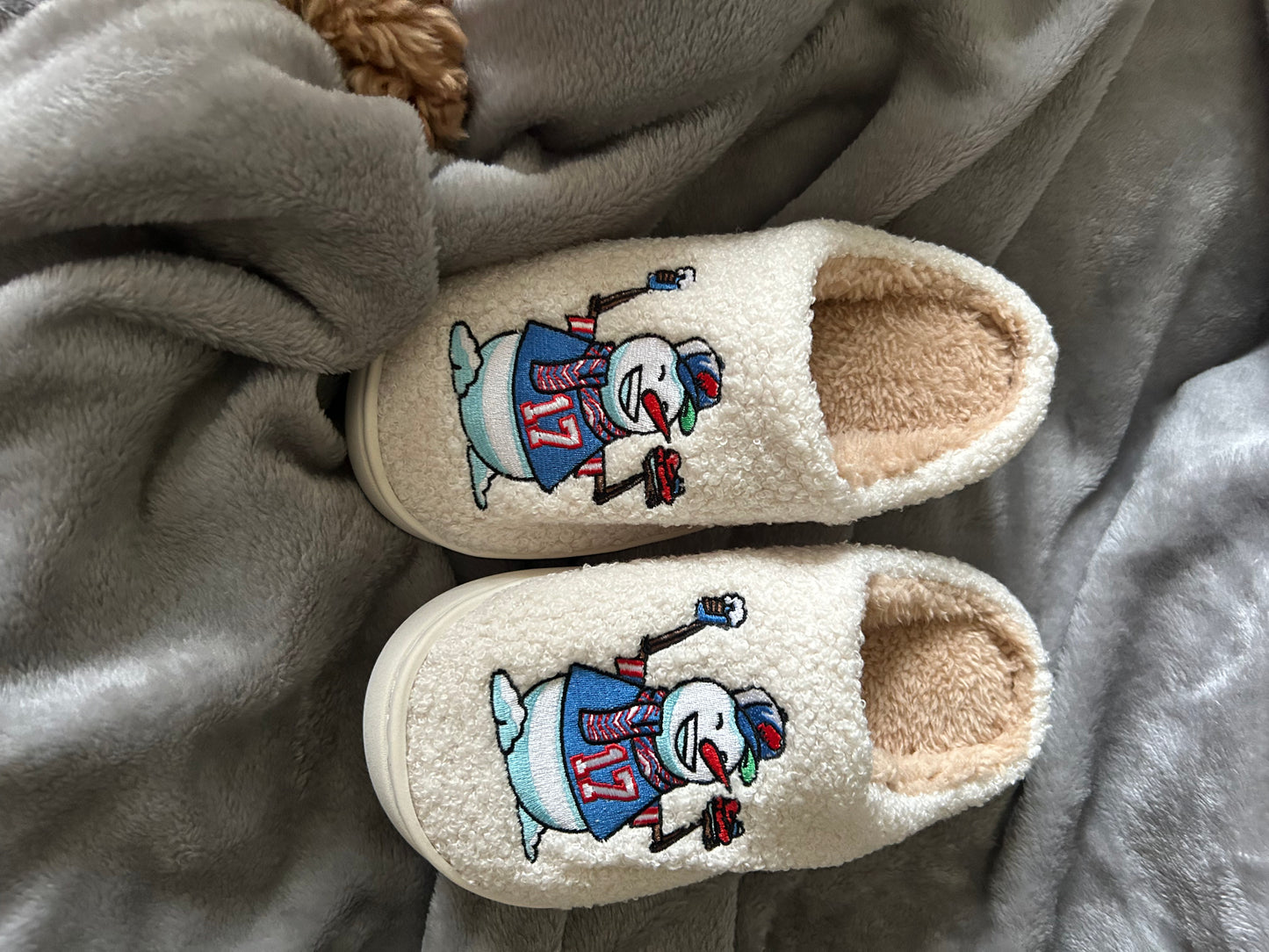 Embroidered Buffalo slippers